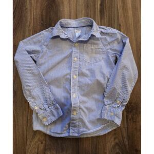 Carter's Blue & White Striped Button Down‎ Shirt